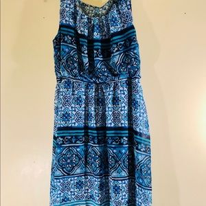 Blue floral pattern dress